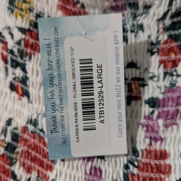 NWT super soft & stretchy ruched floral off the shoulder top - Picture 4 of 5